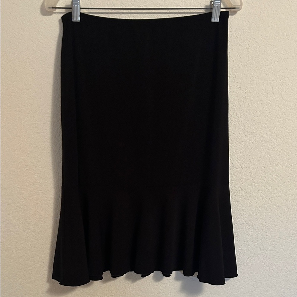 Notations Black Pencil Skirt with Flared Hem